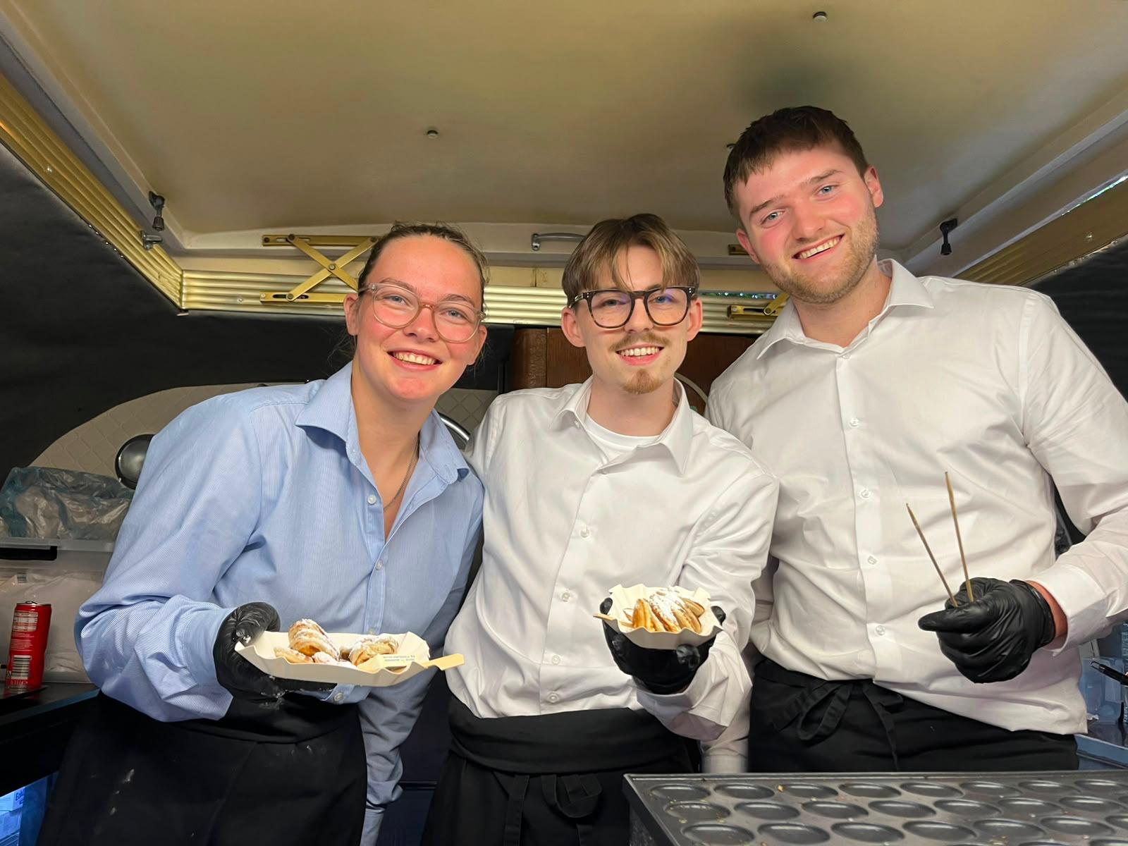 Het team van De Poffertjes Caravan